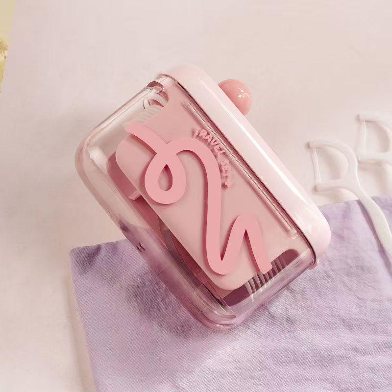 Portable Disposable Floss & Toothpick Pop-Up Case for Ultra-Fine Teeth Cleaning