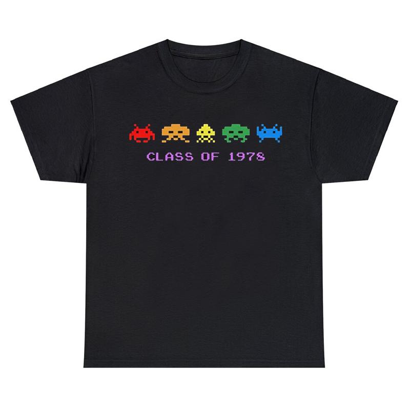 Arcade Galaga Video Game Retro Vintage 80s Invader Space Gaming Alien T Shirt For Men Cool Vintage Cotton Gift Idea Clothes