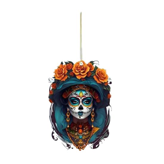 Halloween Car Interior Pendant Acrylic Cat 2D Charm Horror Style
