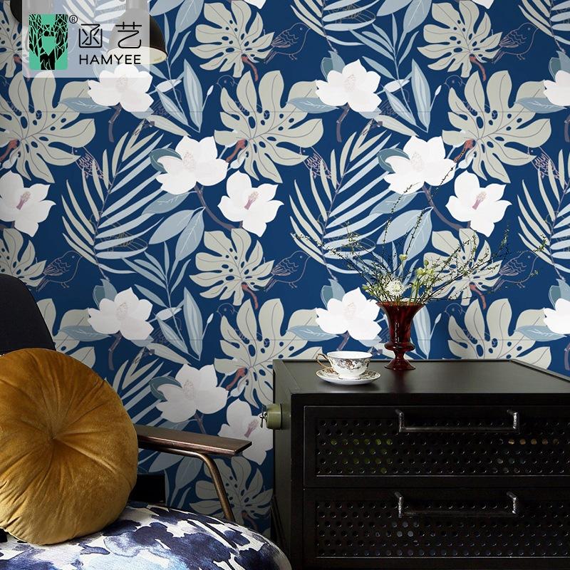 Klebefolie für die Wand - Wasserdichte PVC-Blumenmuster, Verdickte Selbstklebende Heimdekoration, Hintergrund für Schlafzimmerabtrennung
