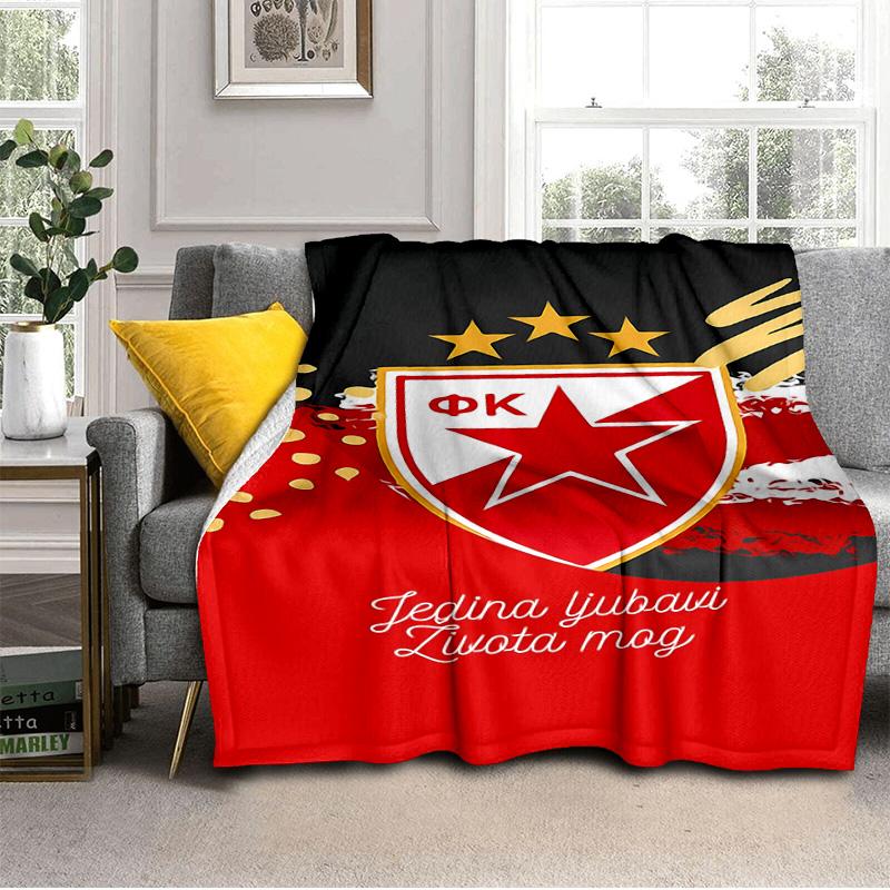 Roter Stern Decke Geeignet für Sofas, Betten, Büros und Camping - Perfektes Geschenk für Halloween Weihnachten