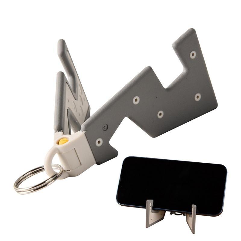 Portable Keychain Pendant Mobile Phone Tablet Holder Stand Creative-Keyring Lightweight Mini Desk Cellphone Support Rack
