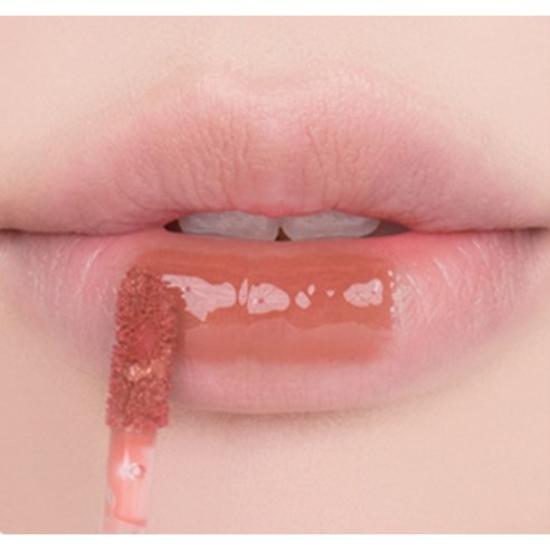 rom&nd Juicy Lasting Tint 09 Mulled Peach — Soft Muted Peach Glossy Long-Lasting Lip Tint