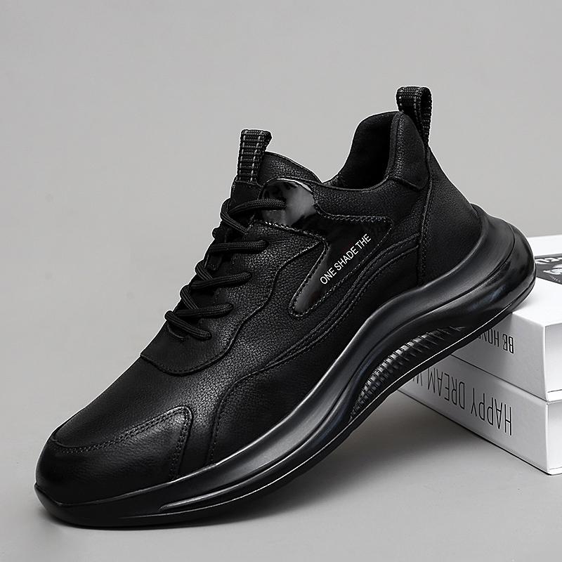 Fashion Casual Leather Shoes Men Outdoor Tennis Sneakers Lightweight Comfortable Lace Up Trainers Man Leisure Walk Treking Shoes