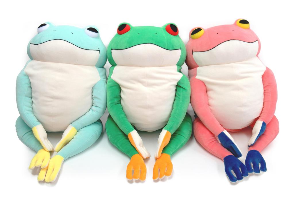 Shinada Global Mochi Series Mochikaeru Frog Green (XL) 35 x 35 x 50cm Plush Frog Animal MOKR-0880G