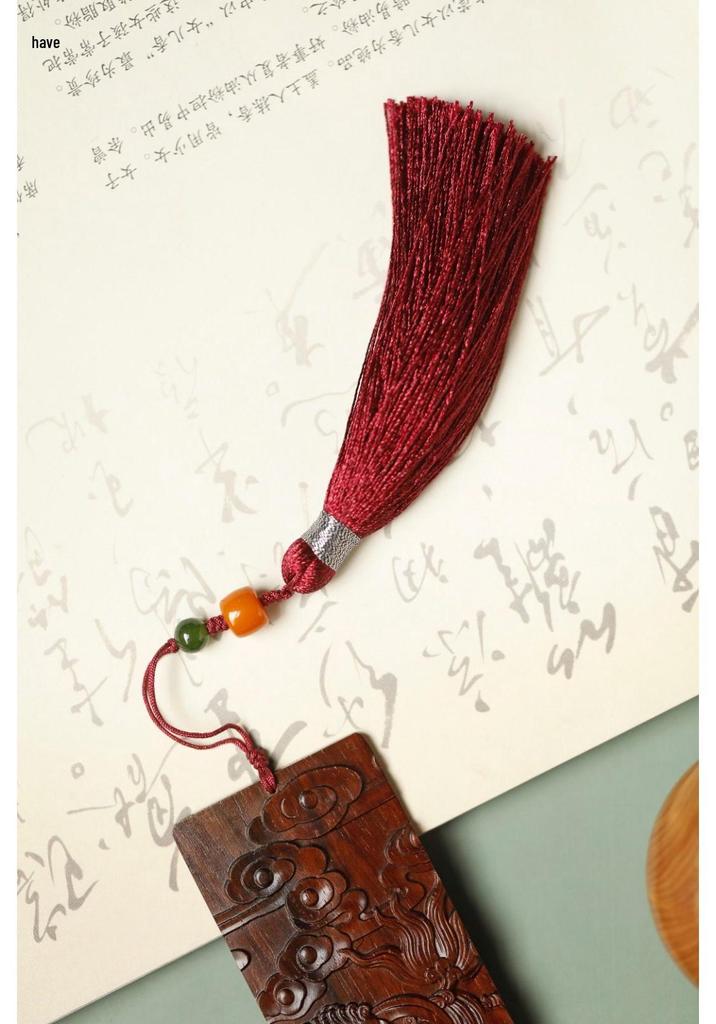 Rosenholz Glücksbringer Löwenball Lesezeichen – Elegantes chinesisches Stilgeschenk