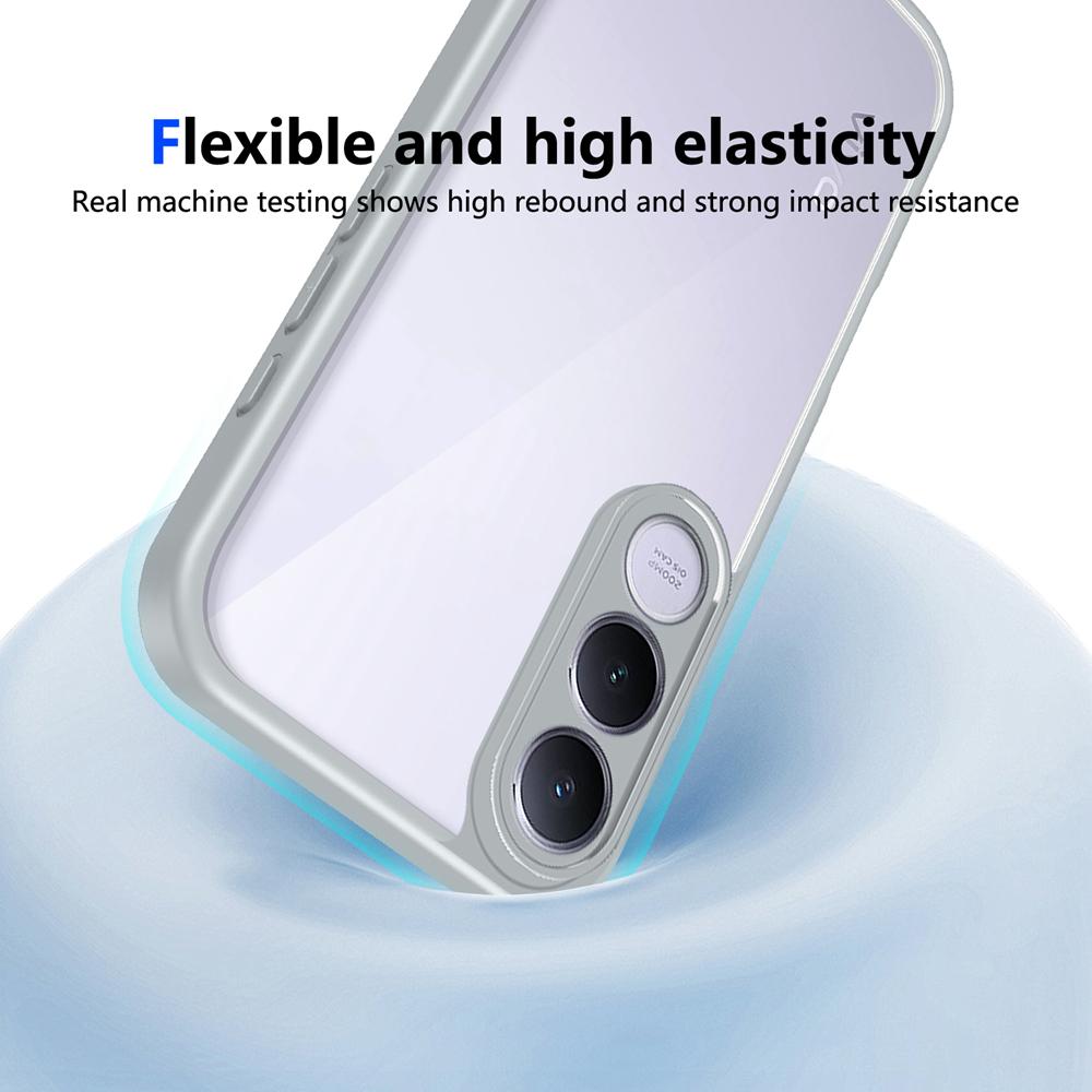 KEYSION Transparent Phone Case for VIVO V70 FE Soft Silicone+PC HD Clear Simple Shockproof Phone Back Cover for VIVO V70 FE 5G