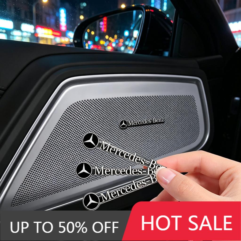 Car Audio Decoration Badge Modified Logo Audio Stickers For Mercedes-Benz AMG GT CLS GLC GLK W211 W221 W220 W163 W164 W203 W204 UT8
