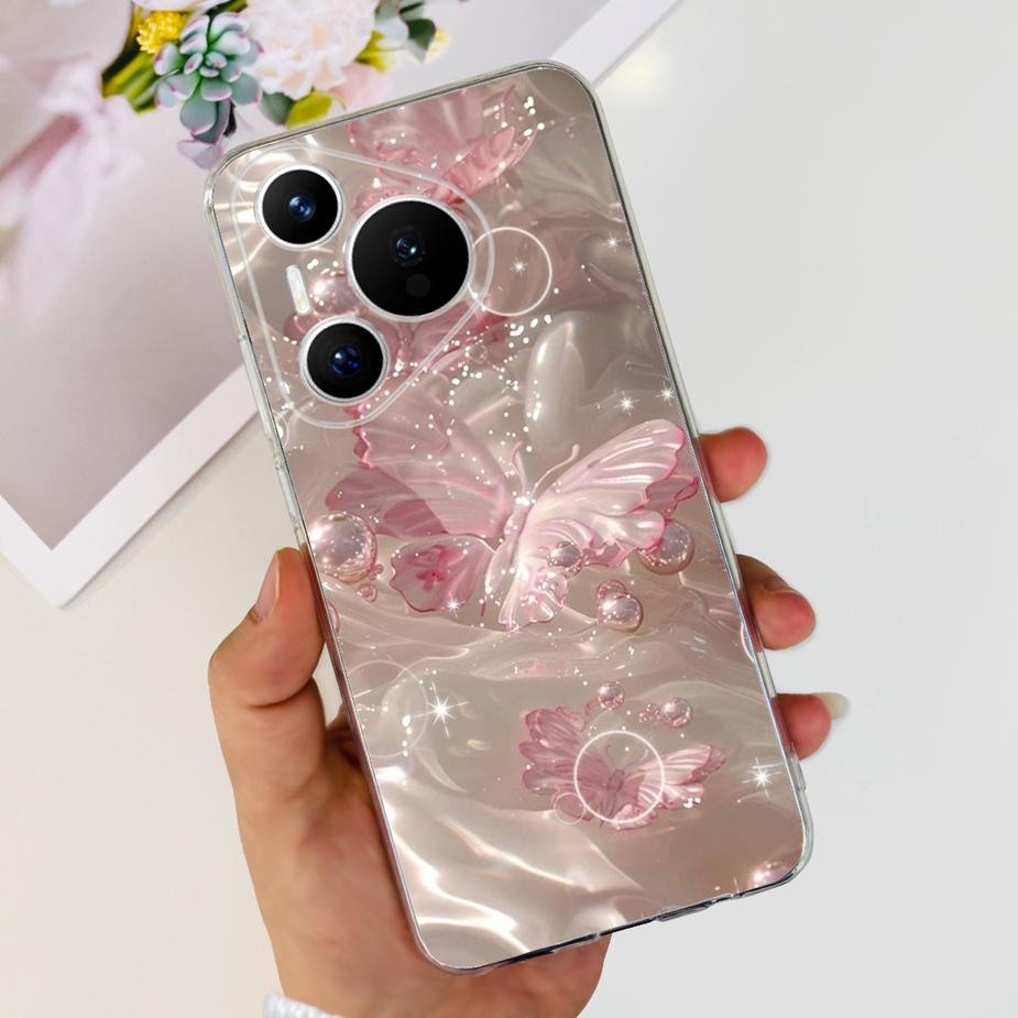 Für Huawei Pura 70 Hülle Niedliche Cartoon Bemalte Abdeckung Klare Silikon Handyhülle Für Huawei Pura 70 Pro Plus Pura70 Pro + Weiche Hülle