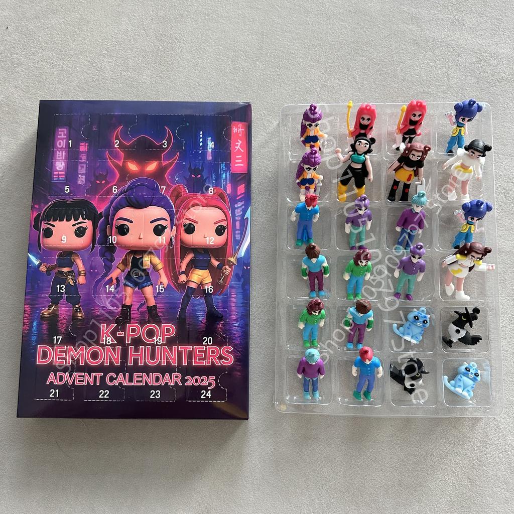 Kpop Demon Hunters Advent Calendar Huntrix Rumi Mira Zoey SAJA Boys Derpy Tiger New Year's Decor Christmas Countdown Toys Gifts