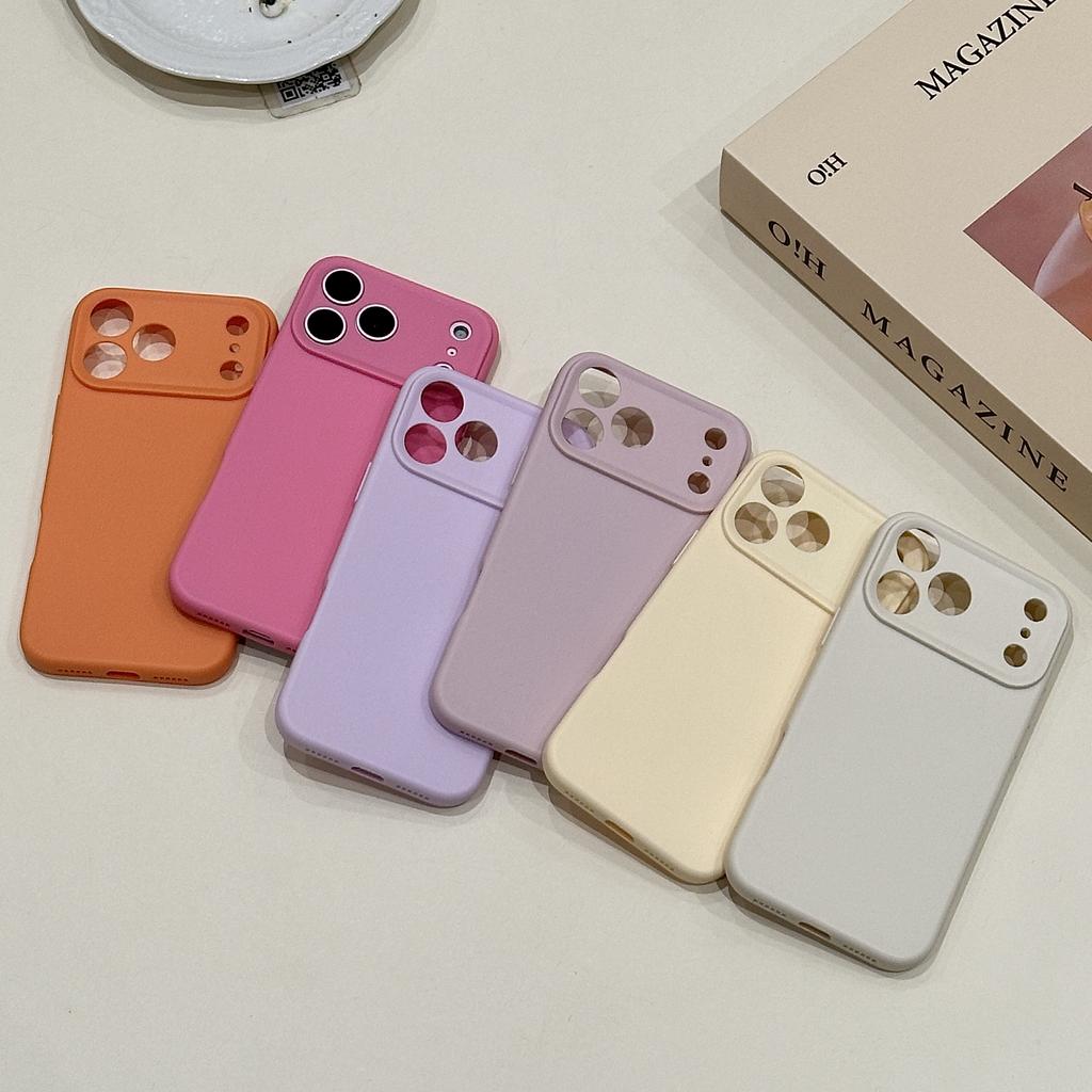 Silicone Shockproof Phone Case for Iphone 17 Air 16 Pro Max 15 Plus 14 Pro 13 12 11 Camera Lens Protective Minimalist Fully-Covered Frosted Cover