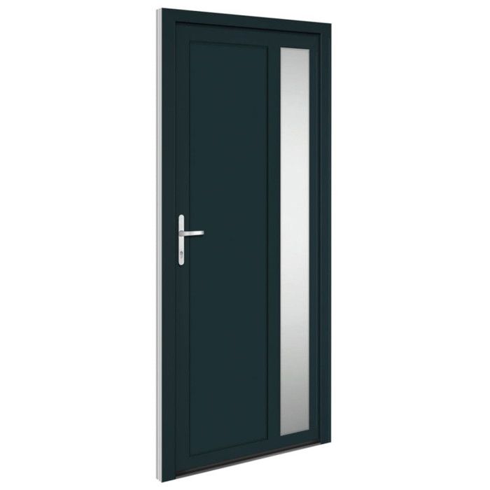 VidaXL Anthracite Front Door 98x208 Cm PVC 3157101