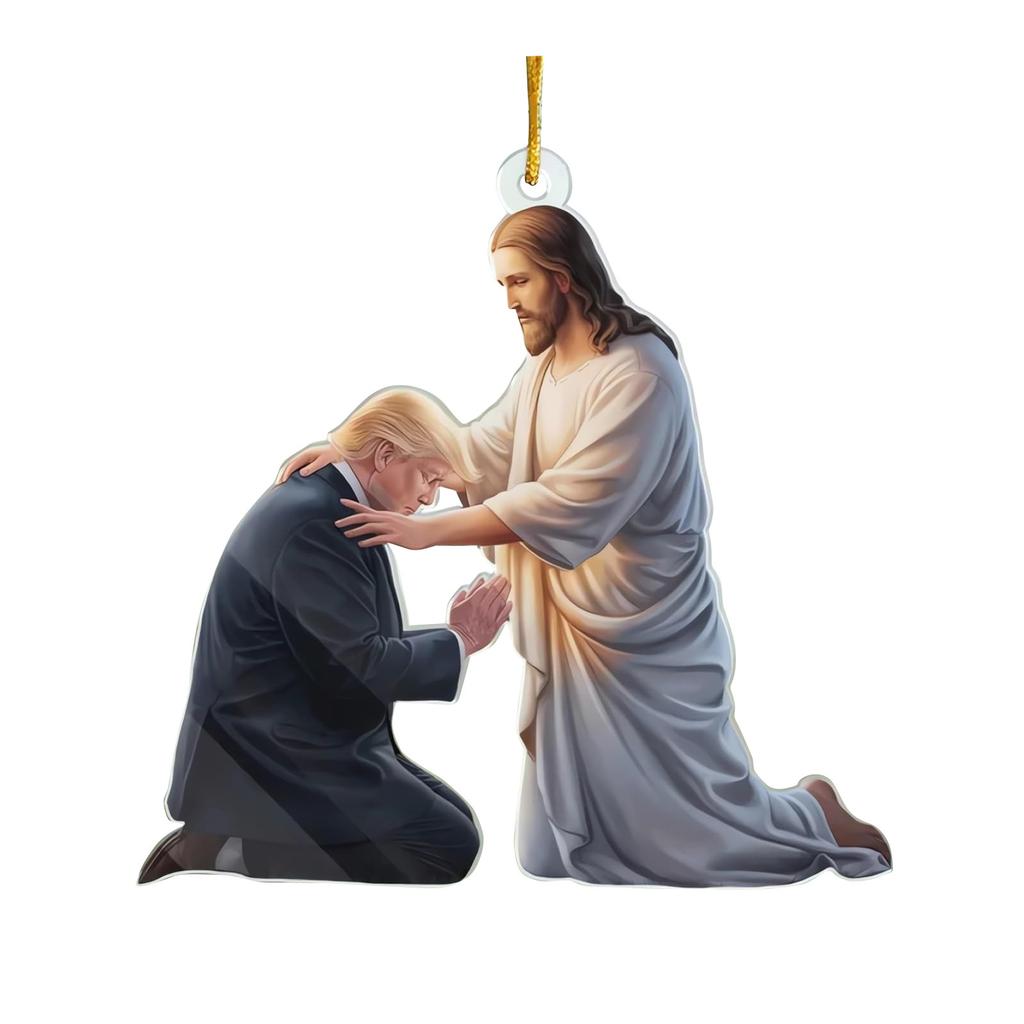 We Live Under God's Love Christmas Ornament | Funny Tree Pendant Decoration | Unique Nativity Scene Ornament For Indoor Holiday Cheer
