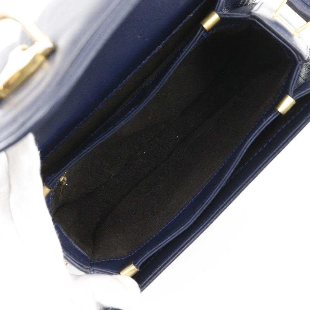 GUCCI Old Gucci Shoulder Bag vintage Navy blue Calfskin Women Used