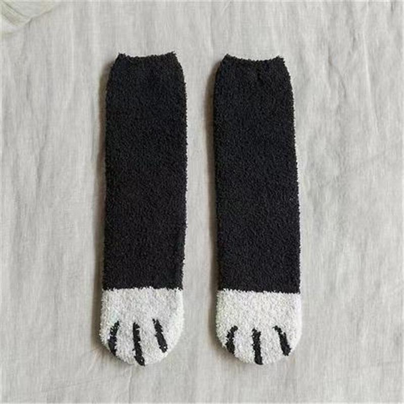 6 Pairs Womens Fuzzy Socks Cozy Fluffy Slipper Socks Cute Soft Cat Animal Winter Warm Sleep Socks Gifts