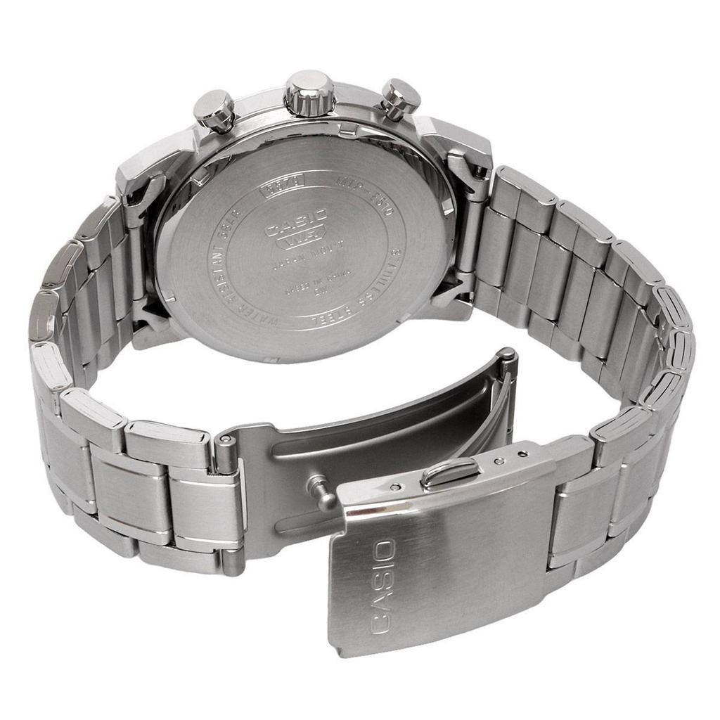 Used New Unused Watch CASIO Watch Cheap Casio Chipkashi Standard Men's Watch 1/10 Second Chronograph Quartz MTP-E510D-1A2V Reverse Panda Overseas