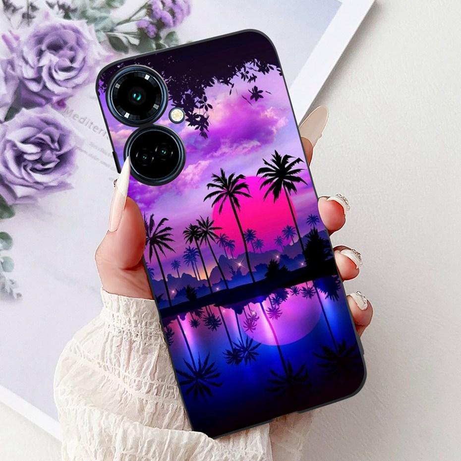 New Design Phone Case For Tecno Camon 19 Pro 5G 4G Camon19 Black Silicone Soft Cover For Tecno Camon 19 19Pro 4G Cases Bumpers