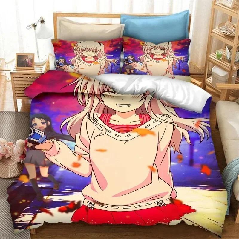 3D Printed Anime Charlotte Tomori Nao Bedding Set Boys Girls Twin Queen Size Duvet Cover Pillowcase Bed Kids Adult