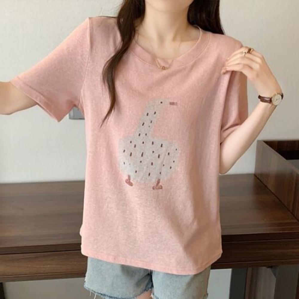 Navava Women Lovely Duck PrinTing ShorT Sleeve T shirT nT2313