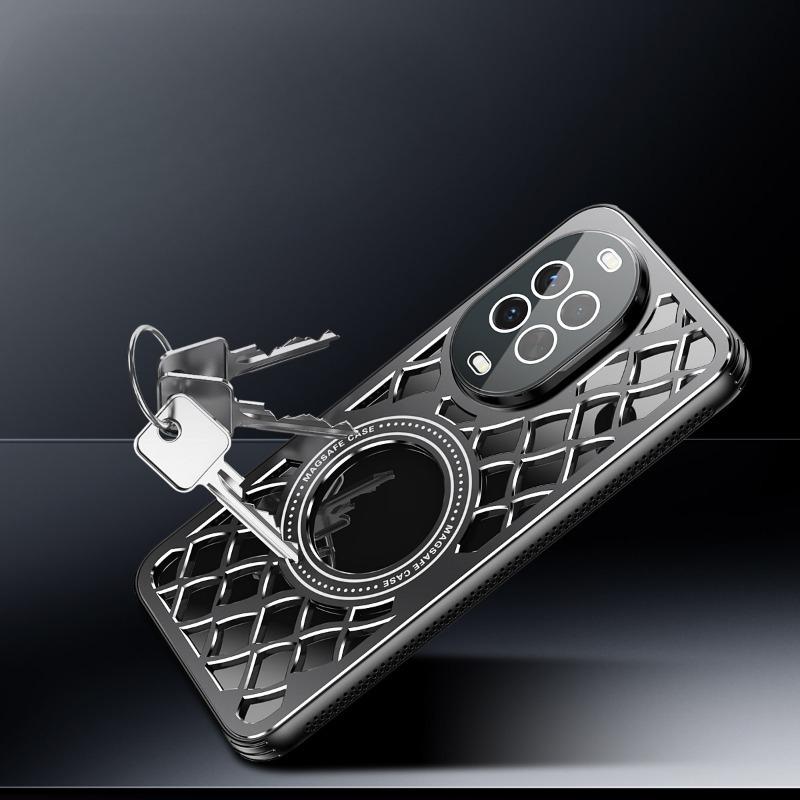 Heat Dissipation Aluminum Alloy Magnetic Ring Case For Huawei Nova 14 Ultra 14Pro Magsafe Wireless Charging Shockproof Cover
