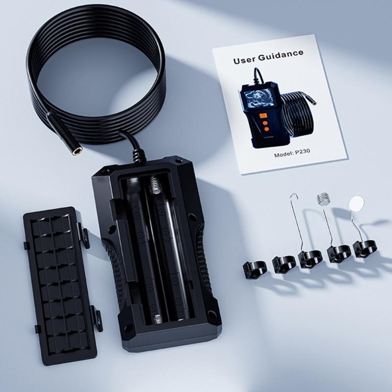 Industrial Sewer Borescope 8mm Flexible Endoscope 2inch Waterproof Camera for Engine Diagnostics Pipeline Maintenance