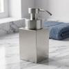 Distributeur de savon liquide en acier inoxydable avec réservoir intérieur en PP, design rechargeable, flacon pour lotion, pour comptoir