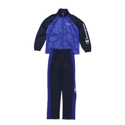 Champion Long Sleeve Tracksuit Set with Script Basic Sports Training Blue Kids' (2-Pack) Logo, Quick-Drying, Suit, (CK-BSW05)