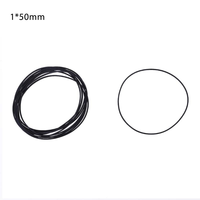 10 Pcs Drive Flat Belts Rubber DVD Cassette Tape Recorder Turntable Strap Belt Cassette Tape Replacement Accessories 1mm