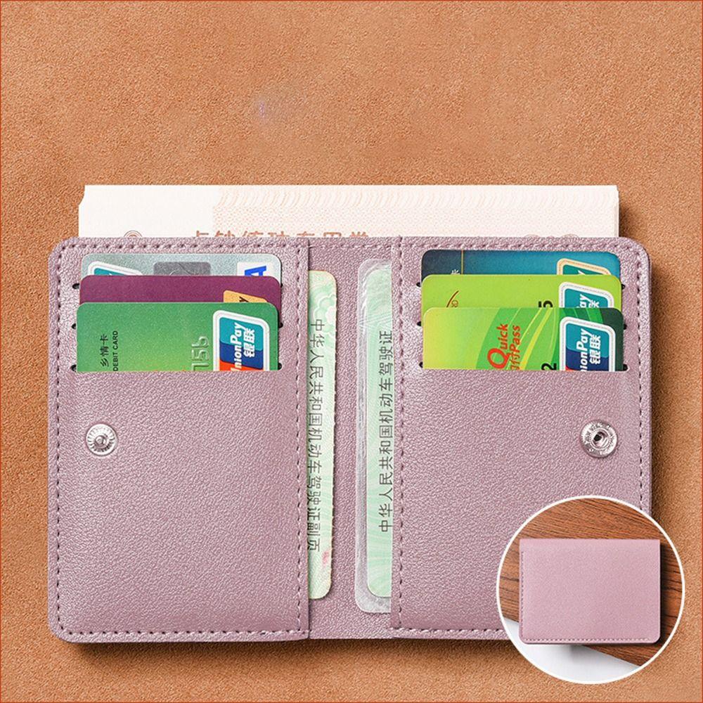 Korean Style Solid Color Card Bag Coin Purse Snap Button Coin Purse Casual Mini Wallet Outdoor