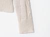 2025 Autumn Women's European & American High-End Cable Knit Stand Collar Cardigan with Zipper