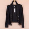 Cardigan estivo da donna in maglia di seta con bordi a balze e chiusura a bottoni per abbigliamento casual