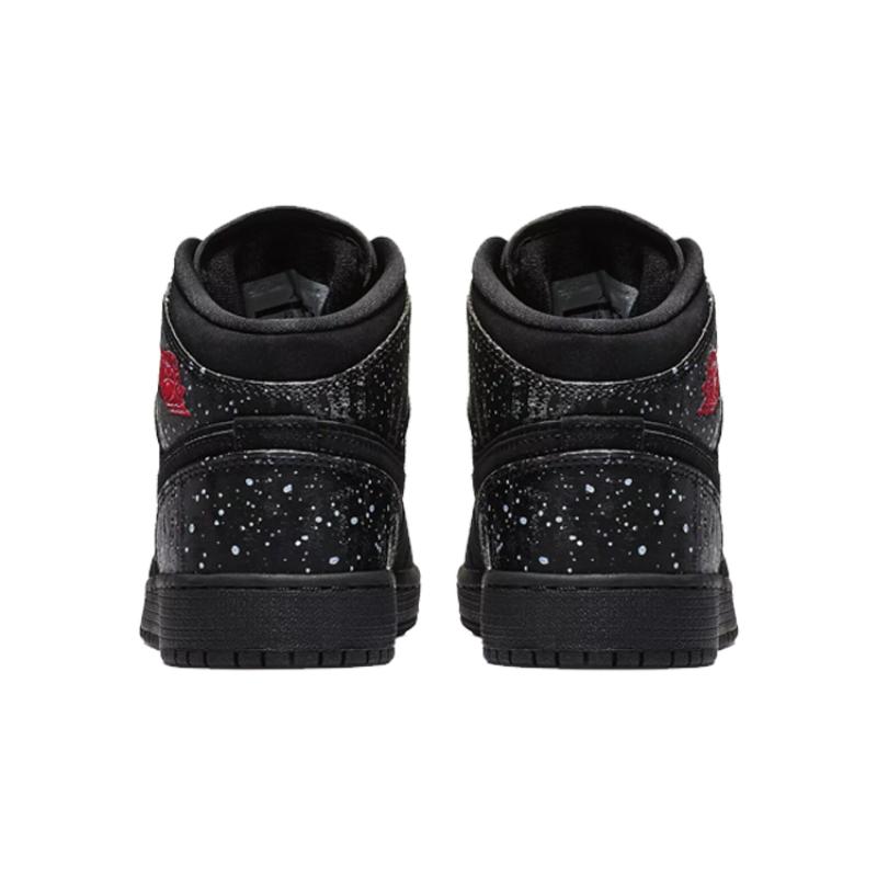 Jordan 1 Orta GS Siyah Rush Pembe Jordan 555112-001