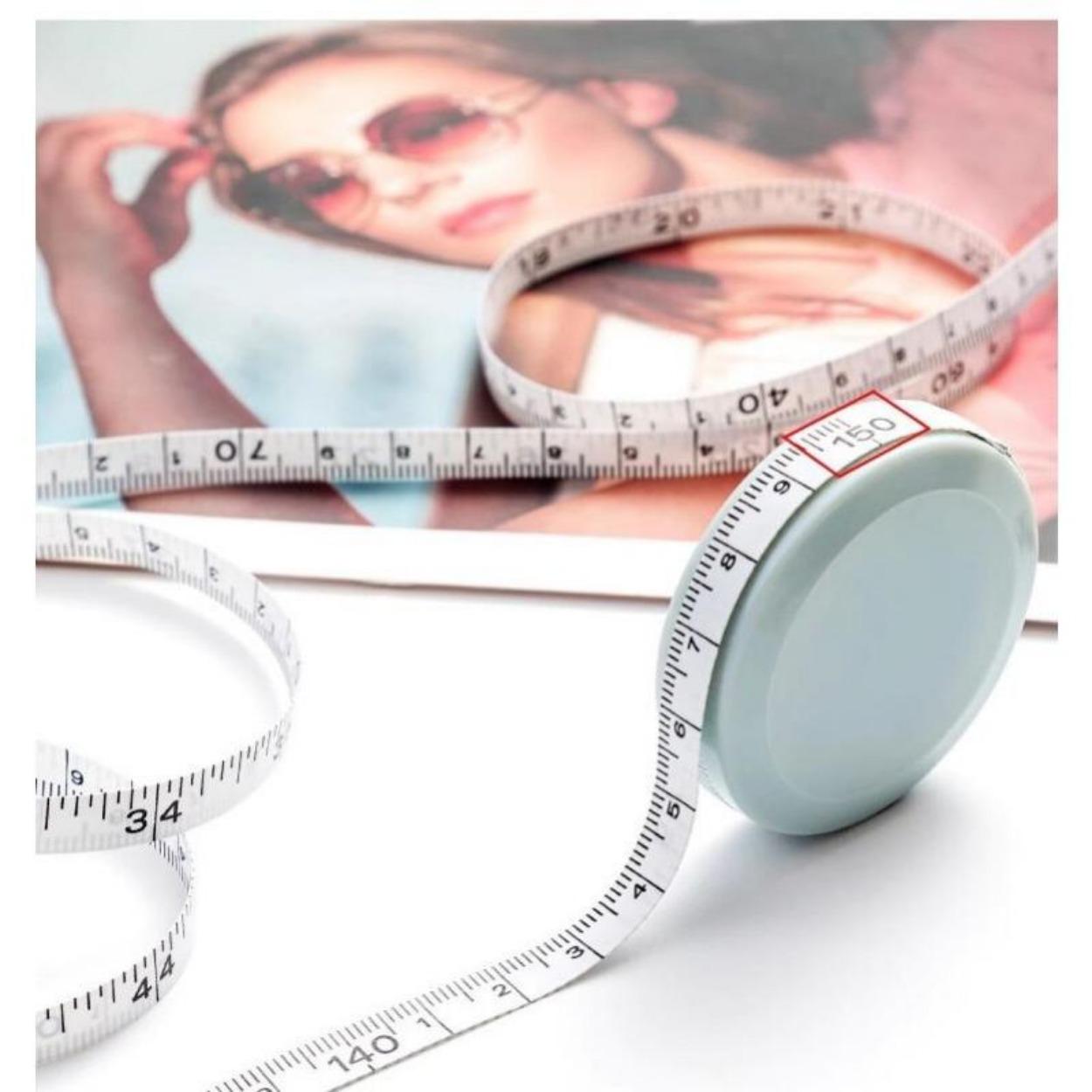 

Пластиковая рулетка 1,5 м/60 дюймов, автоматическая телескопическая рулетка, милая мини-рулетка, измерительная рулетка с тремя окружностями