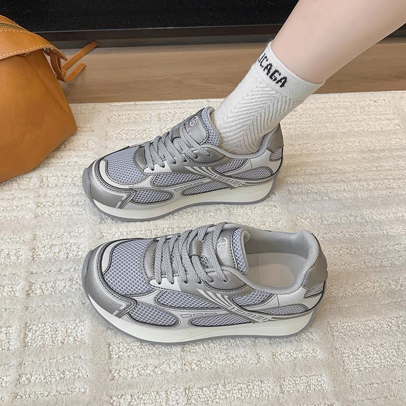 Sneakers Casual Women Designer Running Shoes Fashion Genuine Leather Breathable Height Increased Platform Shoe