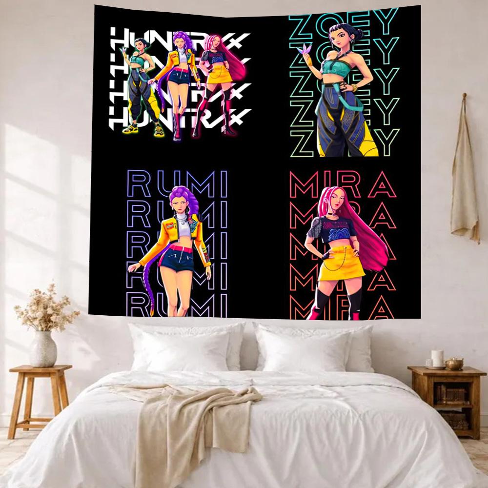Huntrix5 Wall Decor Tapestry Art For Pet Memorial Birthdaywedding Party Backdrop Family Gift