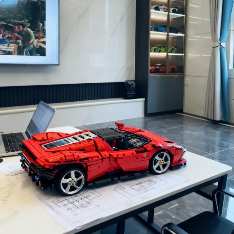 Superbil Byggekloss Mursteinssett 3778 Deler 42143 Kompatibel Technic Modell for Voksne Barn Perfekt Bursdags Julegave