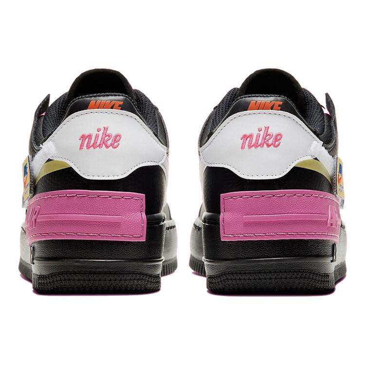 New Nike Air Force 1 Low Shadow Removable Patches Black Pink Women's CU4743-001