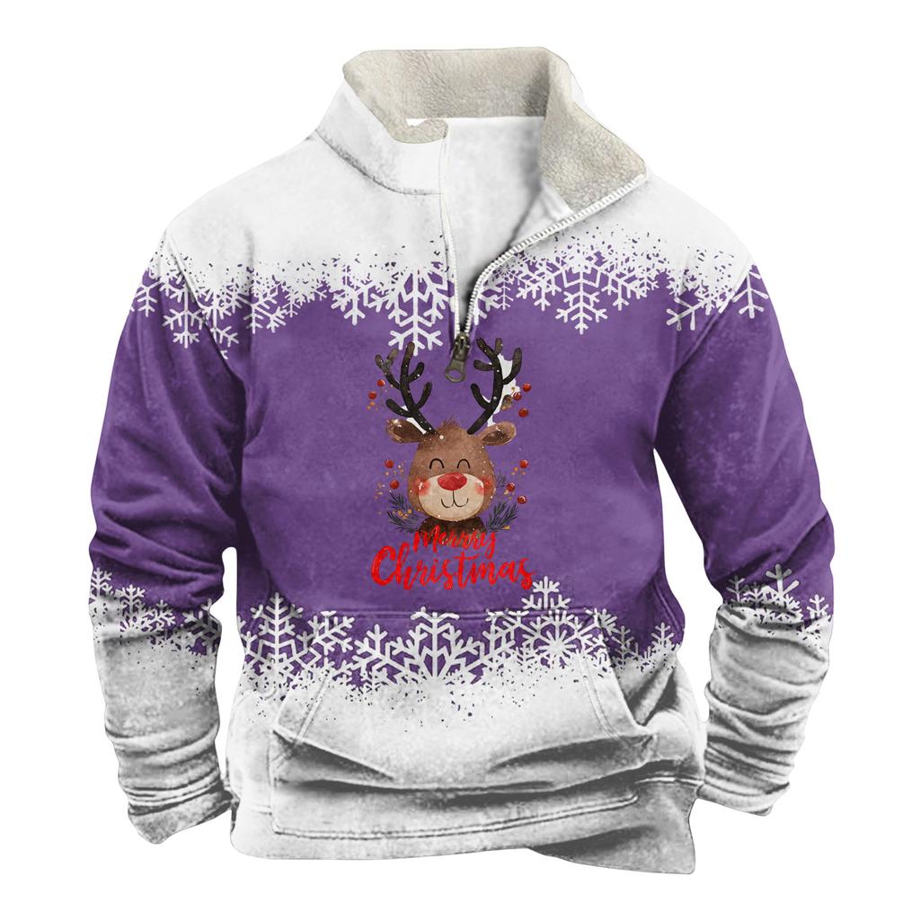 Frühlings- und Herren-Sweatshirt mit Stehkragen ist ein lässiges Outdoor-Pullover-Oberteil