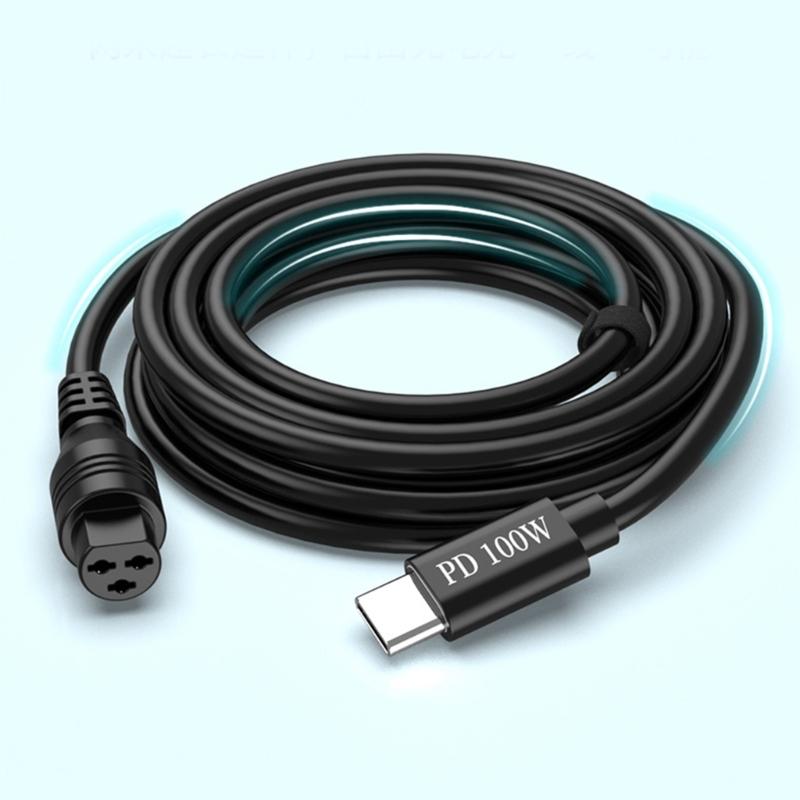 Fast Speed PD100W Charging Cord Type C To Round Tip Adapter 2M Length Lightweight Portable For Office Travel