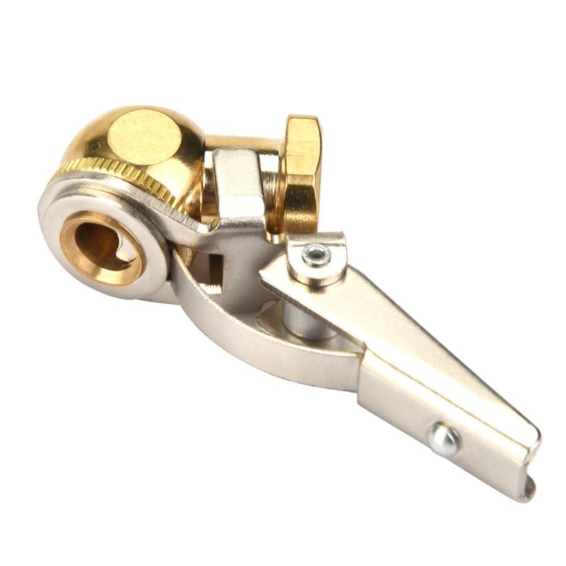 Heavy Duty Brass Tire Valve Clip Air Chuck Quick Connect Inflation Nozzle For Car Truck Tire Inflator Tool