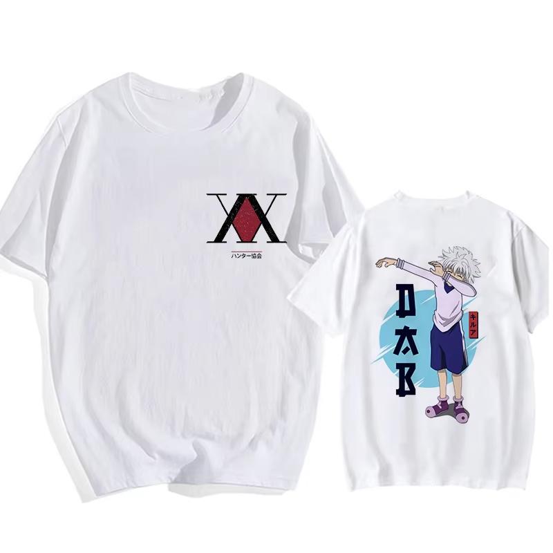 Funny Cartoon Manga Hisoka Kawaii Hunter X Hunter Men T Shirt Killua Zoldyck Cute Anime Tops Kurapika HxH Devil Eye Tshirt Tees