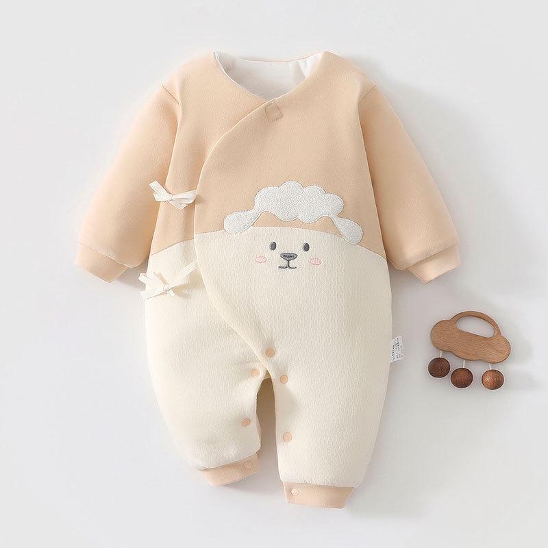 Garden Little Rabbit 120g Pure Cotton Padded Butterfly Bodysuit for Newborns - Autumn/Winter Collection