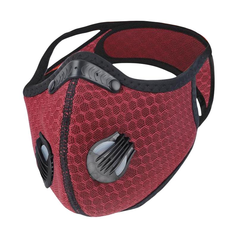 

Cycling Sport Mask Adjustable Dust Sport Mask With Exhalation Valves Activated Carbon Filter Mask Outdoor Sports Training Mask