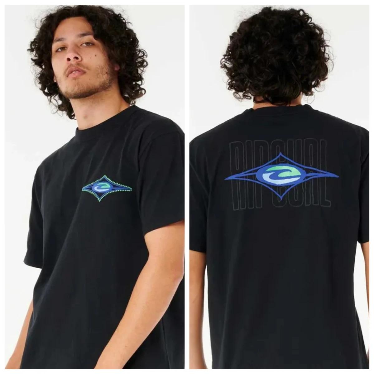 

Summer printed T-shirt for men, new RIPCURL outdoor sports surfing short-sleeved fitness short-sleeved top S