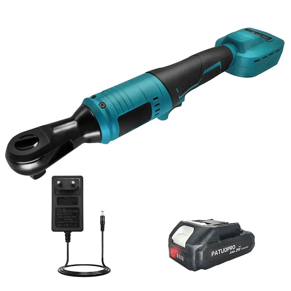 100N.m 1/2inch Cordless Portable Electric Wrench Remove Screw Nut Auto Repair Power Tool Rechargeable Brushless Ratchet Wrench