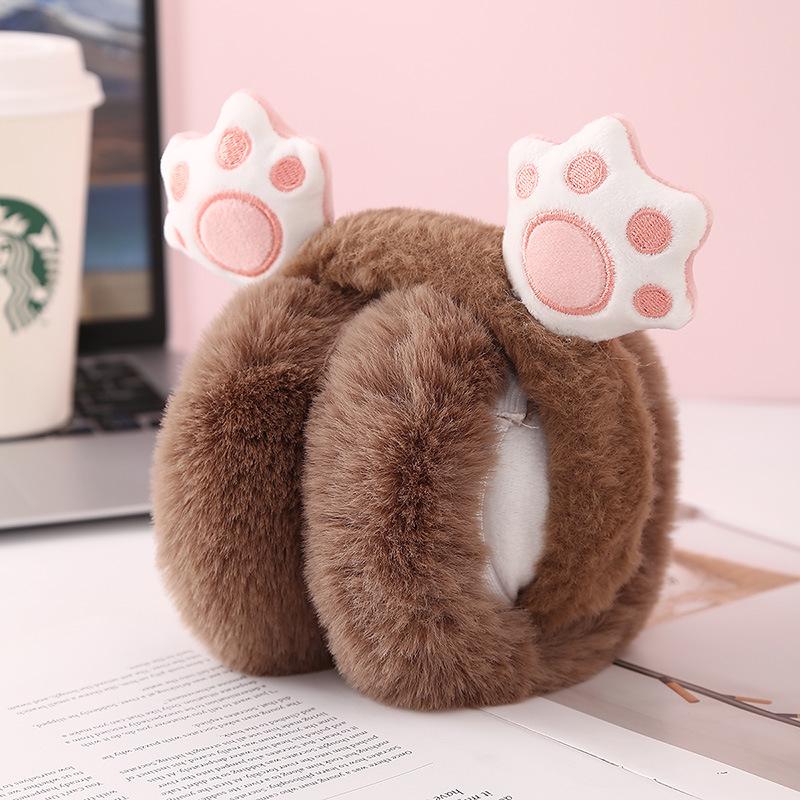 Winter Cartoon Cat Earmuffs: Cute, Warm Protection for Students and Outdoor Enthusiasts
