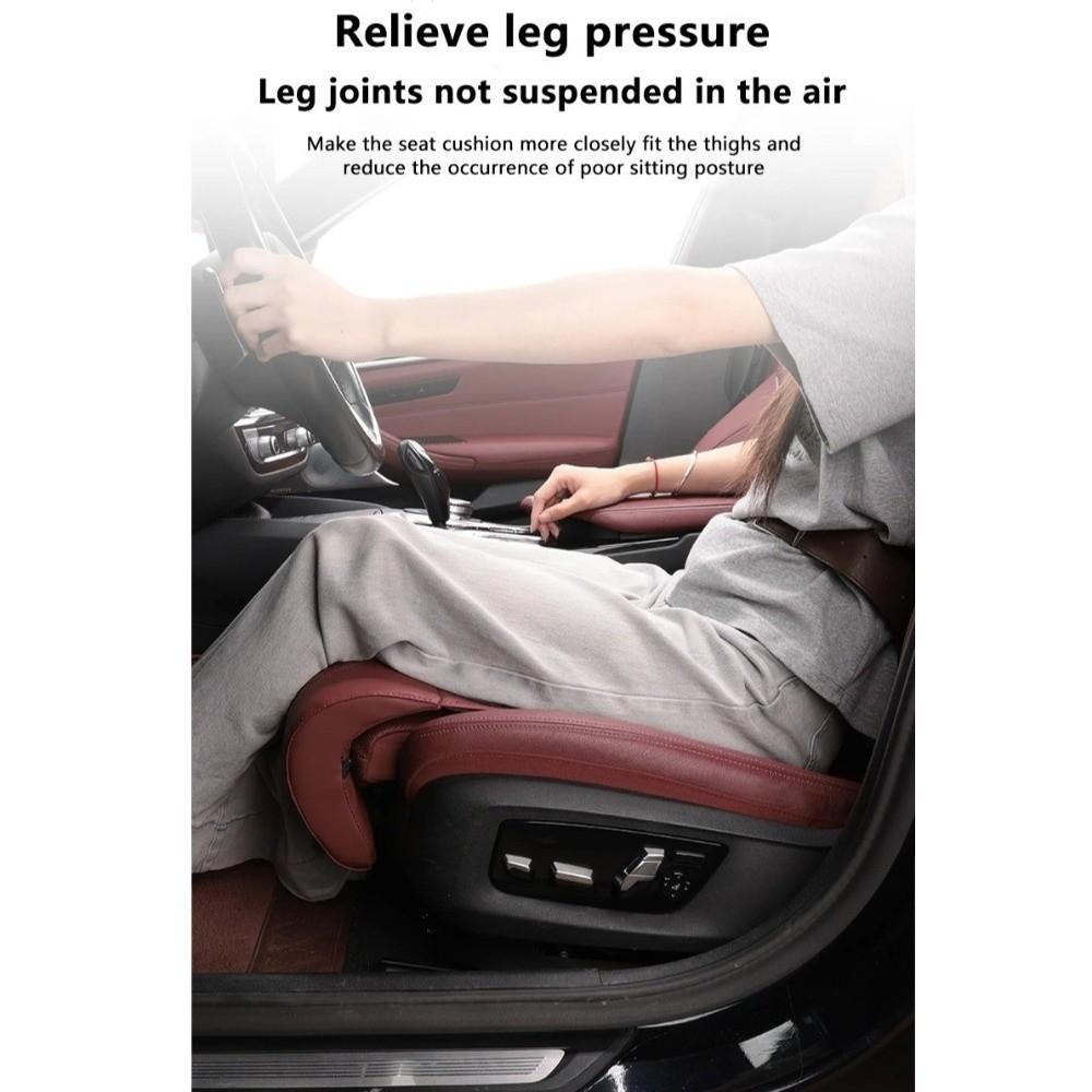 Leg Support Pads Car Seat Leg Support Extension Leather Seat Padding Mat Cover Automobile