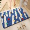 2025 Imitation Cashmere Carpet Water-Absorbent Foot Mat Fresh Style Carpet Dirt-Resistant Bathroom Household Non-Slip Foot Mat