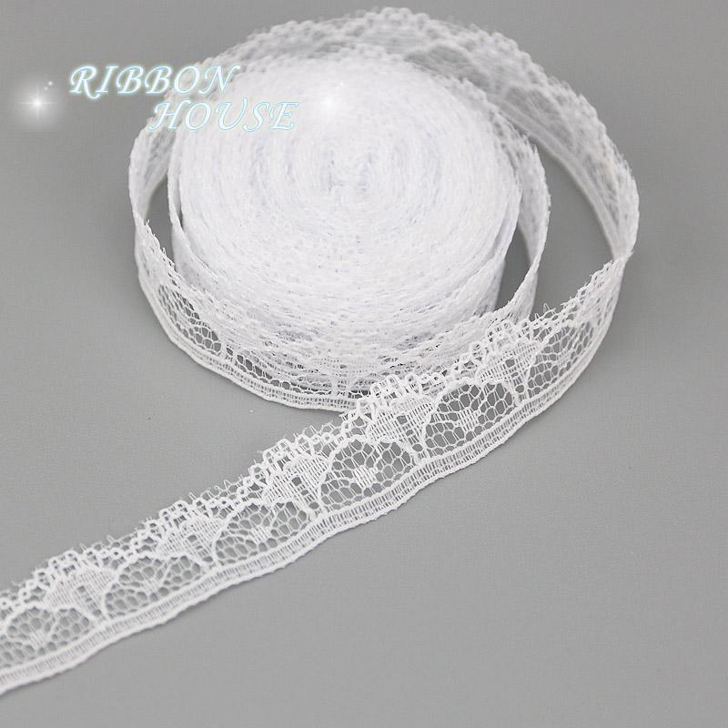 (5 yards/roll) white lace fabric Webbing Decoration packing Material