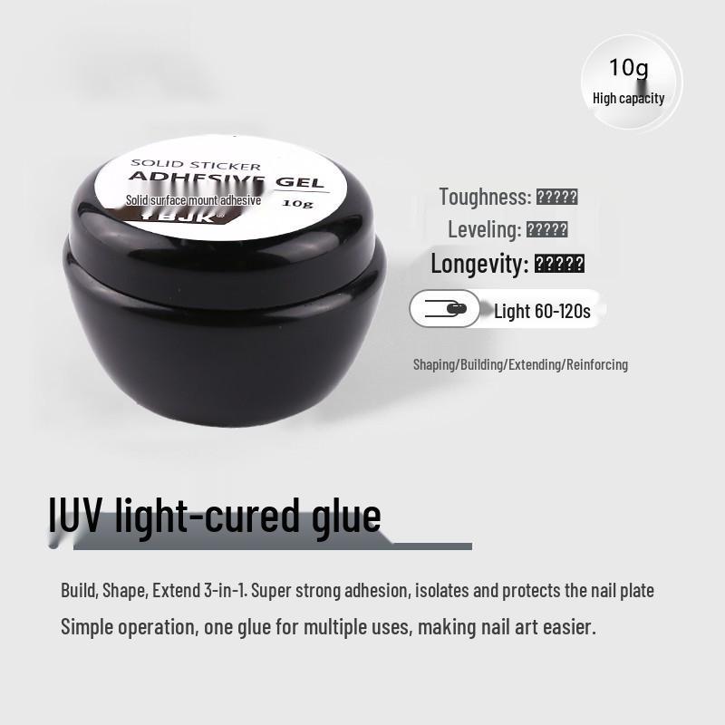 High-Strength UV Curing Adhesive Patches for Nails, Gel, and Solid Paste - 10/30/50ml